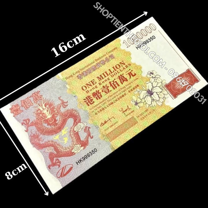 Tiền Lưu Niệm 1 Triệu Dola Hong Kong Hình Con Rồng - SP006031